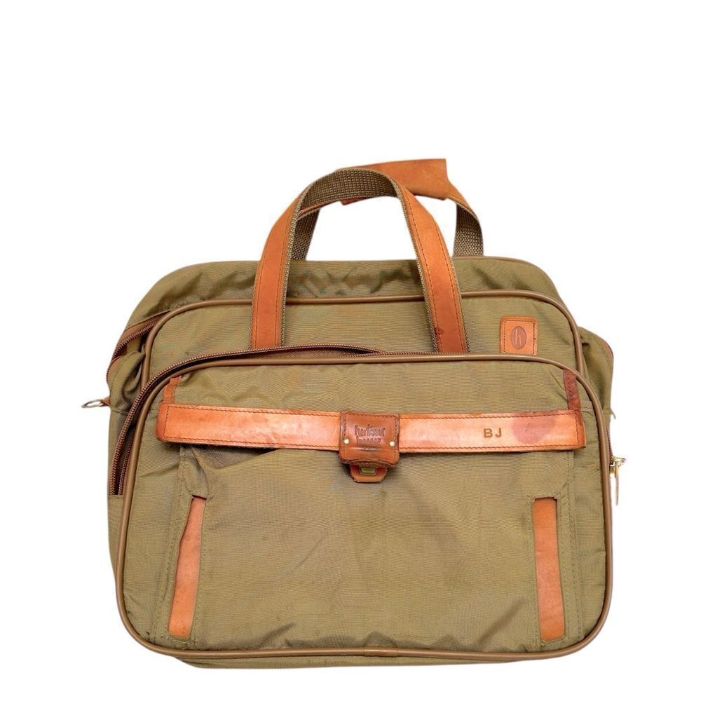 Hartman Courier Bag leather and ballistic nylon. Classic tan